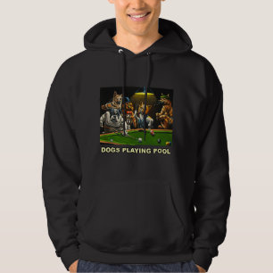 Sudadera Perros jugando al billar arte Cachorros de papel