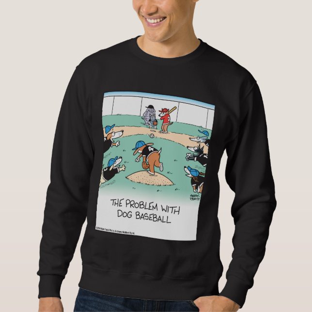 Sudadera Perros jugando béisbol (Anverso)