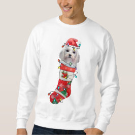 Sudadera Perros malteses adorables, Navidades malteses navi