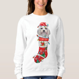 Sudadera Perros malteses adorables, Navidades malteses navi