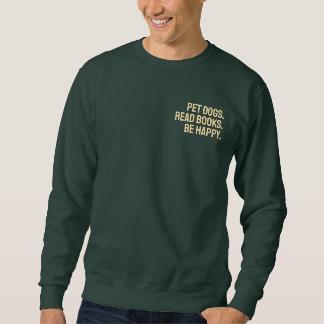 Sudadera Perros mascota leen libros | Cita divertida  (Anverso)