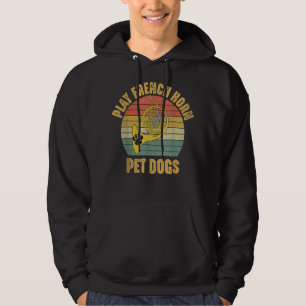 Sudadera Perros mascotas juegan al jugador francés de la bo