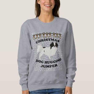 Sudadera Perros Navidades chinos japoneses abrazan perros