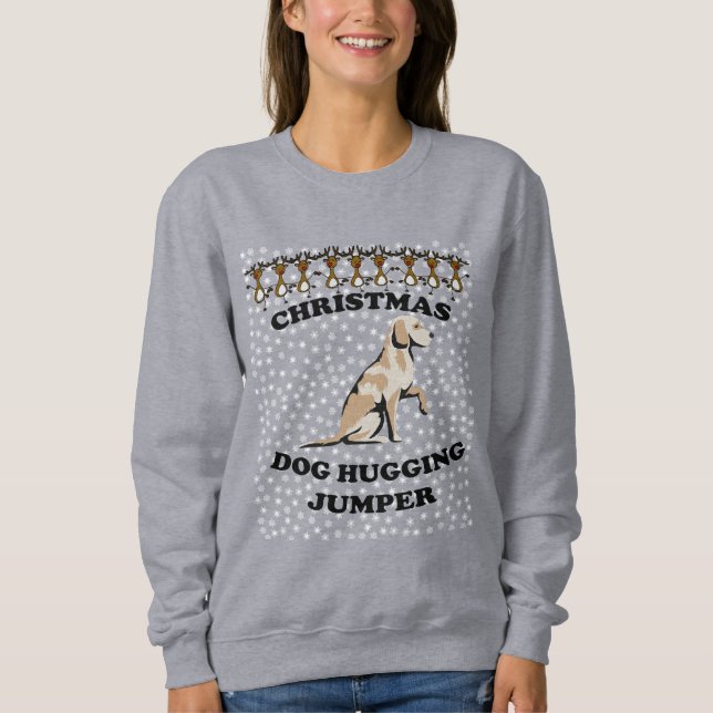 Sudadera Perros Navidades de Labrador Abrazo de perros (Anverso)