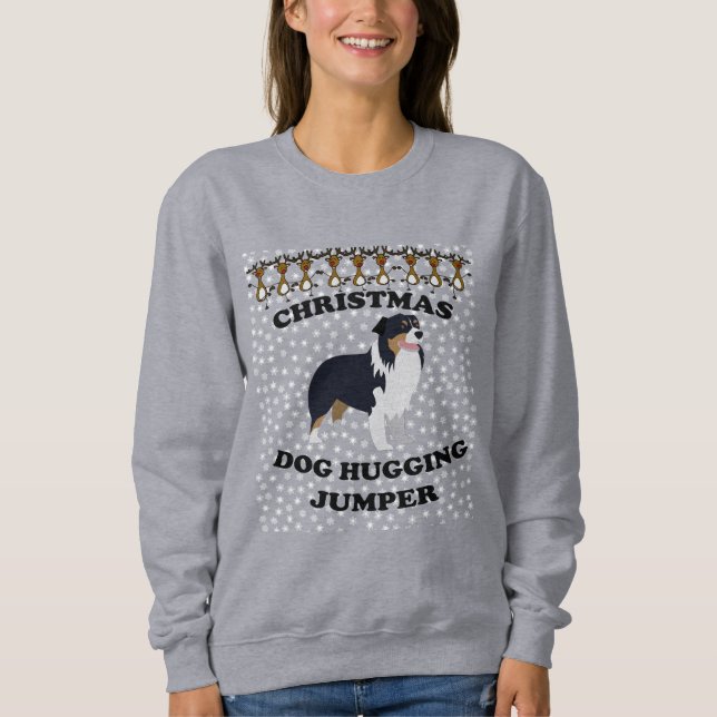 Sudadera Perros Navidades de montaña de Bernese (Anverso)