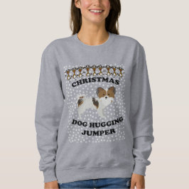 Sudadera Perros Papillon Navidades Perro Hugging