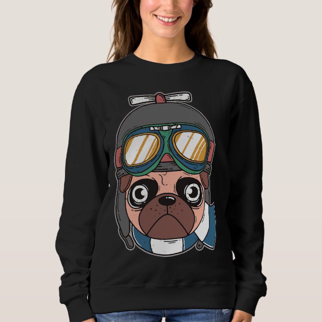 Sudadera Perros para todos Capitán Pug Classic T-Shirt 727 (Anverso)