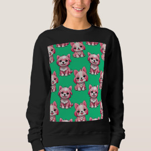 Sudadera Perros rosados lindos - Verde
