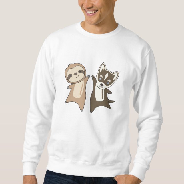 Sudadera Perros Sloth Husky Dog Sloth (Anverso)