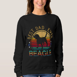 Sudadera Perros Vintage Retro Mejor Perro Beagle Papá