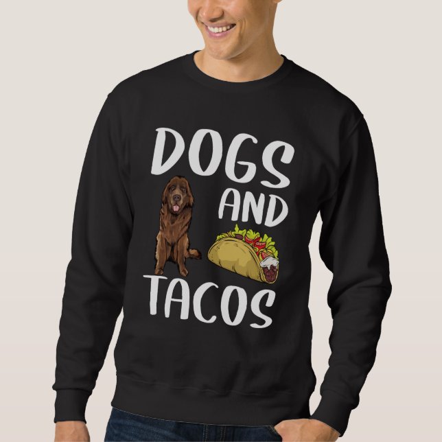Sudadera Perros Y Tacos Newfoundland Comida Mexicana (Anverso)
