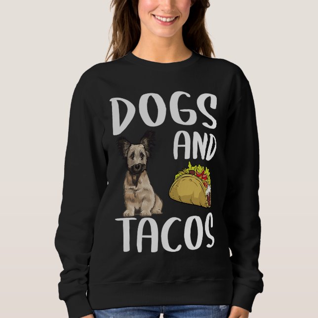 Sudadera Perros Y Tacos Skye Terrier Comida Mexicana (Anverso)