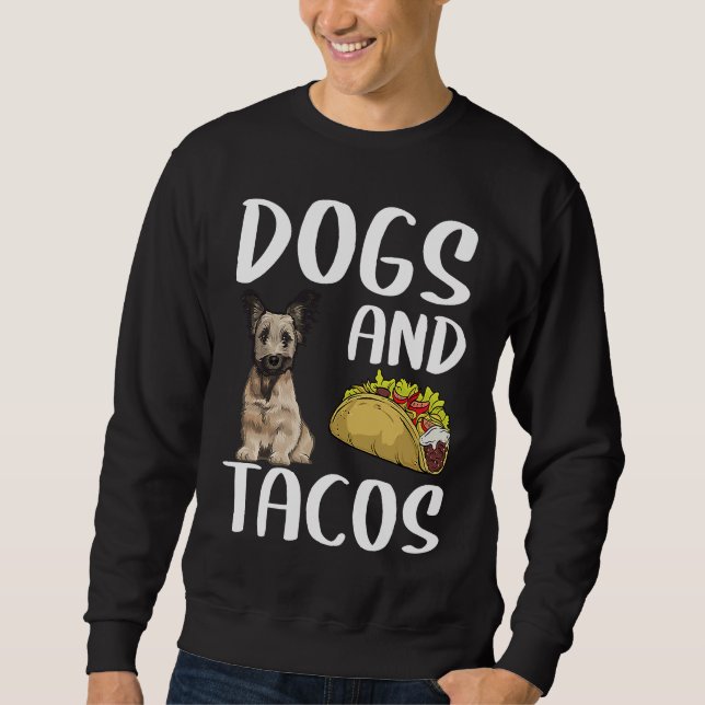 Sudadera Perros Y Tacos Skye Terrier Comida Mexicana (Anverso)
