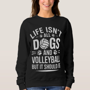 Sudadera Perros Y Voleibol Divertido Voleibol