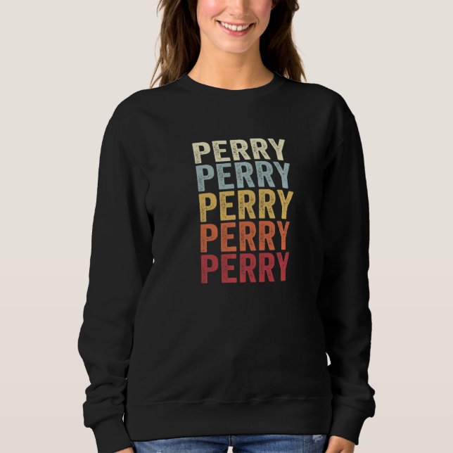 Sudadera Perry Pennsylvania Perry PA Retro Vintage Text (Anverso)