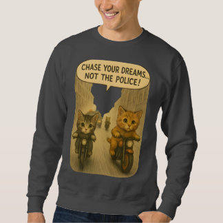 Sudadera Perseguir gatos en motocicletas