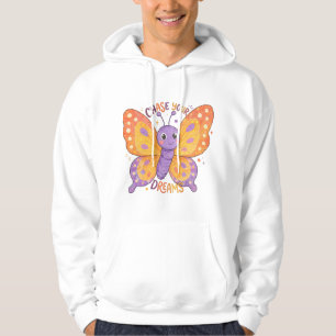 Sudadera Persigue Tus Sueños Ilustración de Mariposa Linda