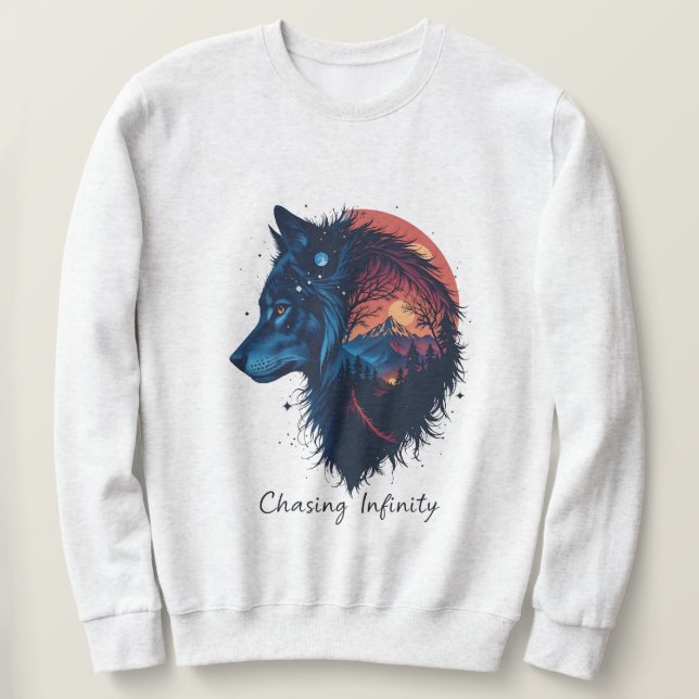 Sudadera Persiguiendo infinito (Anverso del diseño)