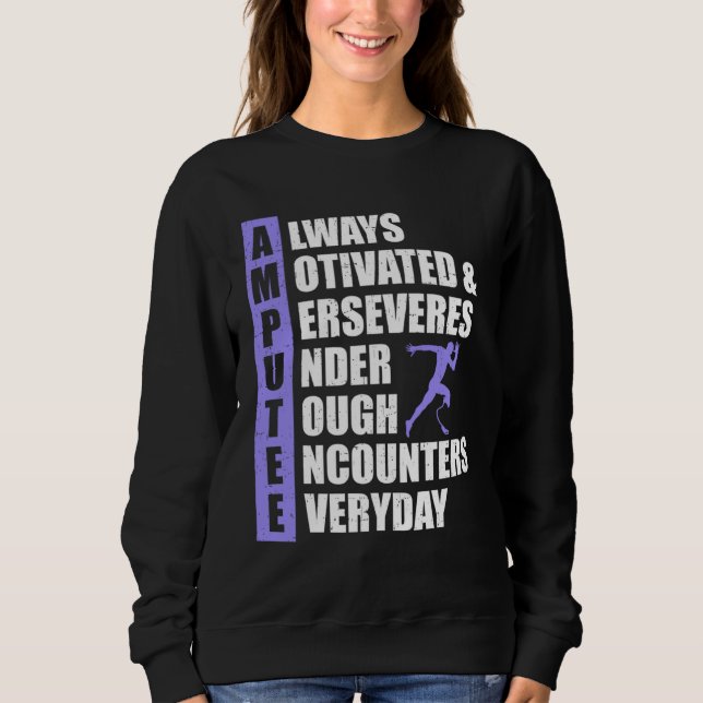 Sudadera Persona amputada siempre motivada persevera (Anverso)