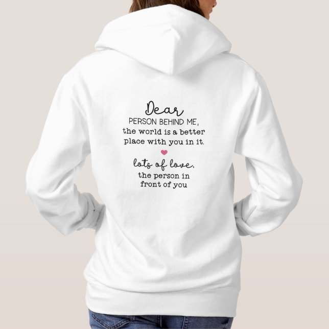 Sudadera Persona detrás de mí hoodie (Reverso)