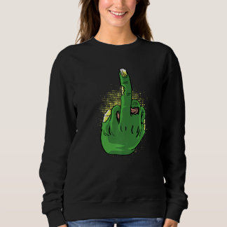 Sudadera Persona valiente con dedo medio zombie