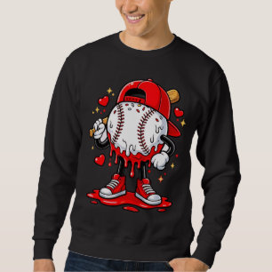 Sudadera Personaje de béisbol de ropa urbana genial con cor