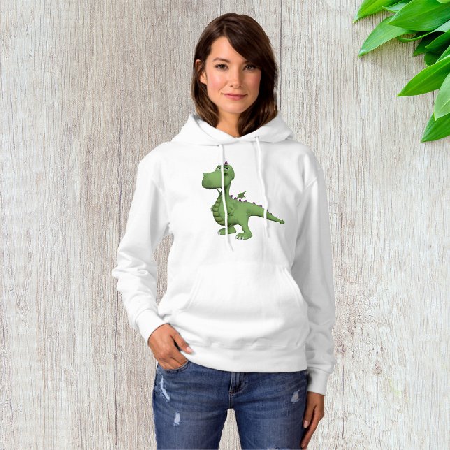 Sudadera Personaje de dinosaurio verde con púas moradas (Subido por el creador)