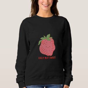 Sudadera Personaje de meme de fresa feo pero dulce