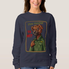 Sudadera Personaje de perro con cita icónica de película