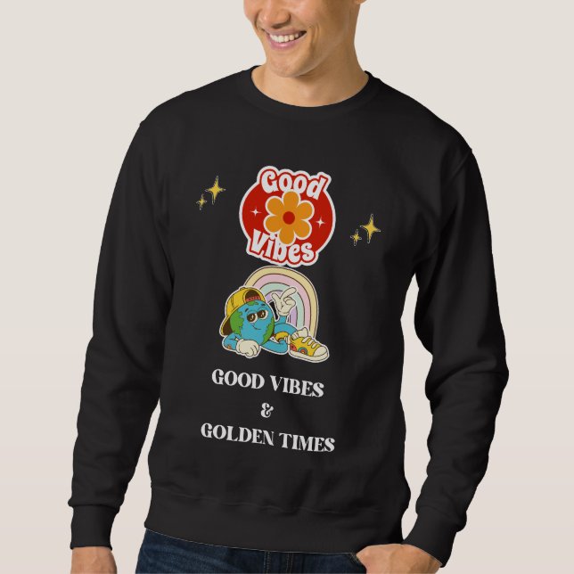 Sudadera Personaje Retro Good Vibes Tierra (Anverso)