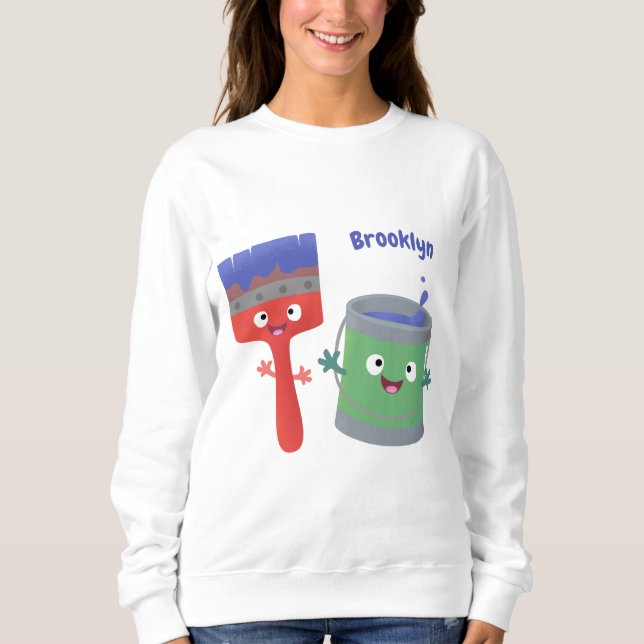 Sudadera Personajes de pincel y dibujos animados (Anverso)