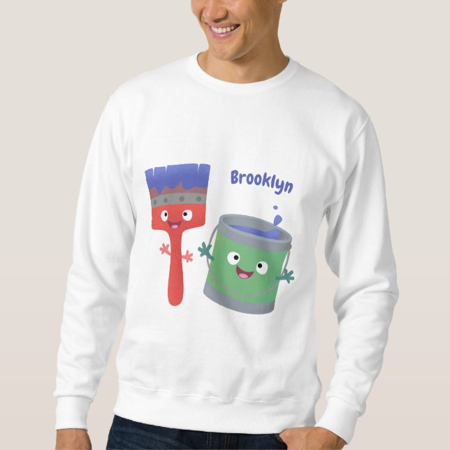 Sudadera Personajes de pincel y dibujos animados (Anverso)