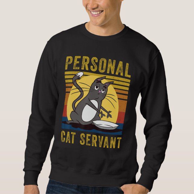 Sudadera Personal Cat Servant  cute Cat mom cat dad (Anverso)