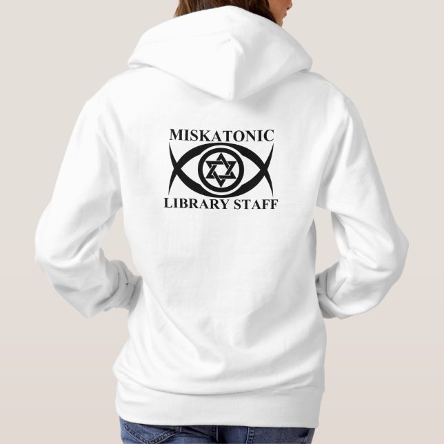SUDADERA PERSONAL DE LA BIBLIOTECA MISKATONIC (Reverso)