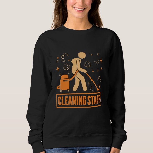 Sudadera Personal de limpieza Dama de limpieza de limpieza (Anverso)