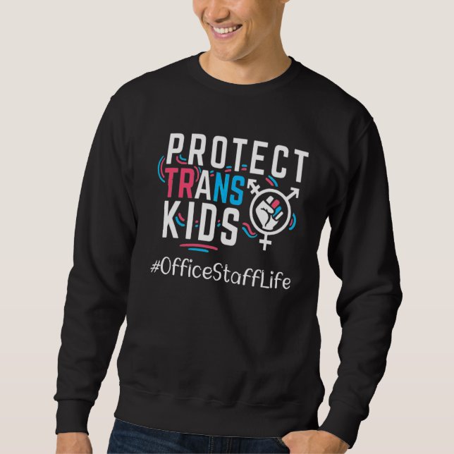 Sudadera Personal de Office Protege A Los Niños Trans Trans (Anverso)