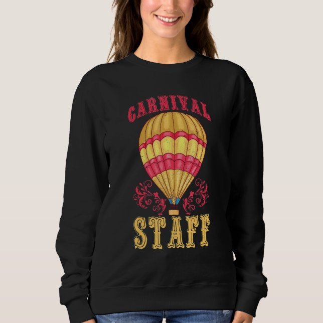 Sudadera Personal del circo antiguo Tema de carnaval retro  (Anverso)