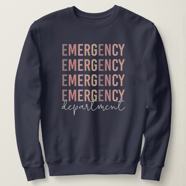 Sudadera Personal del Departamento de Emergencia | Enfermer (Anverso del diseño)