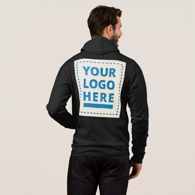 Sudadera Personalice su logotipo aquí El bloc de notas pers (Reverso completo)