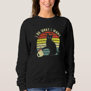 Sudadera Personalidad de gato vintage, hago lo que quiero