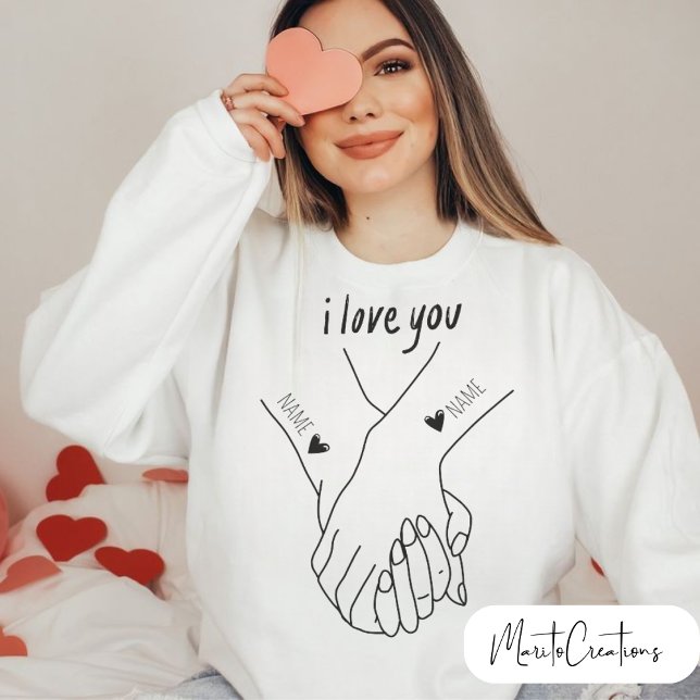 Sudadera Personalised  for couples, valentine's day  (Subido por el creador)