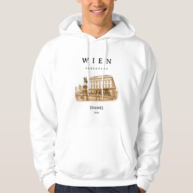 Sudadera Personalisierte Wien Albertina | Name & Jahr (Anverso)