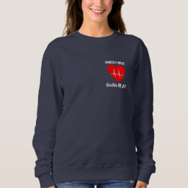 Sudadera Personaliza Enfermeras Rock Heart Love EKG RN