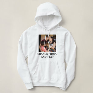 Sudadera Personaliza Foto de Gato Blanco y Negro Amante de 