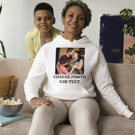 Sudadera Personaliza Foto de Gato Blanco y Negro Amante de 