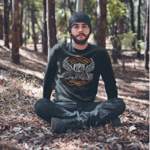 Sudadera Personaliza Motocicleta Vintage Ruta 66 Alas de Án