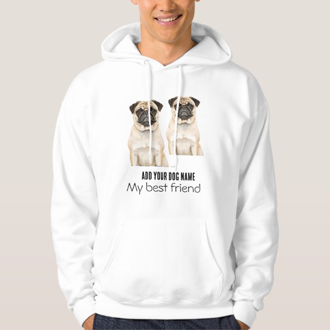 Sudadera Personaliza perros pug (Anverso)
