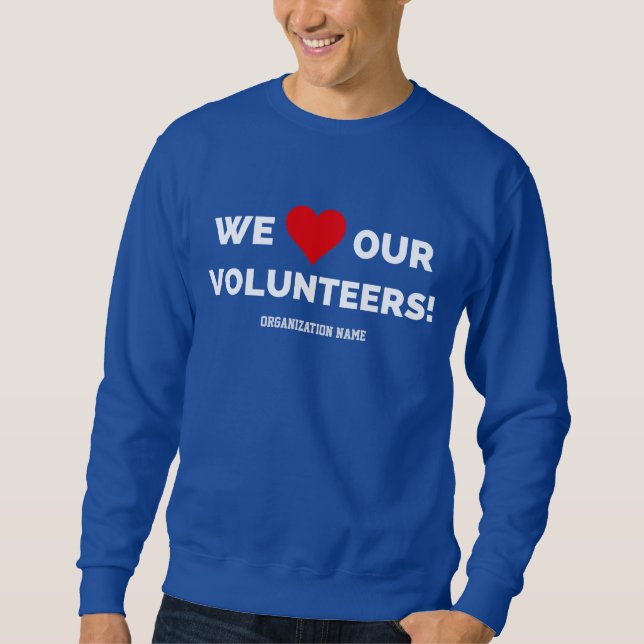 Sudadera Personalizable Amamos A Nuestros Voluntarios (Anverso)