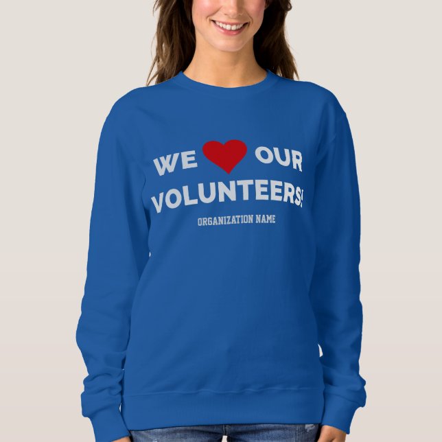Sudadera Personalizable Amamos A Nuestros Voluntarios (Anverso)