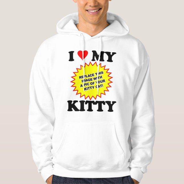 Sudadera PERSONALIZABLE Amo a mi gatito (Anverso)